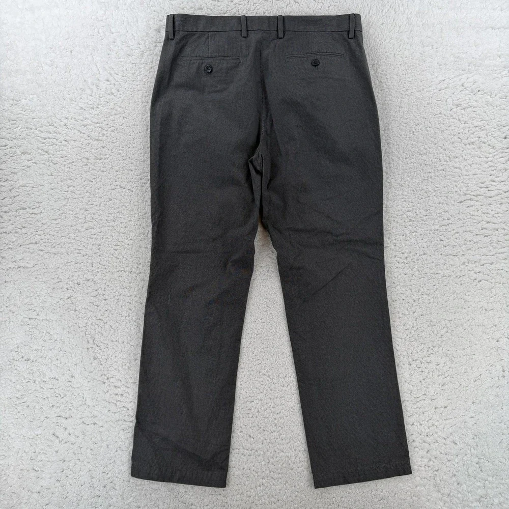 Banana Republic Kentfield Chino Pants Mens 34x30 Black Slim Fit Striped